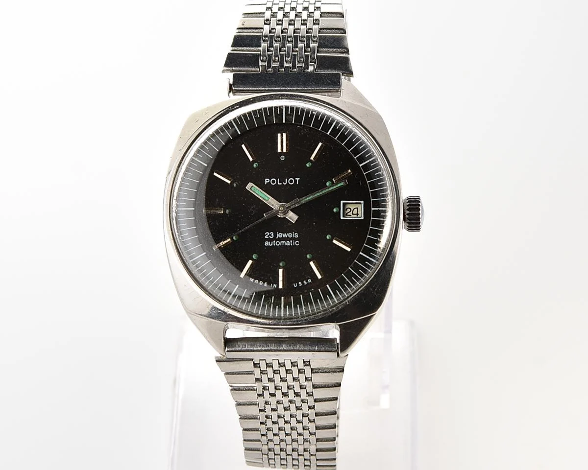Poljot "55G"(Aeroflot) automatic mechanical watch in stainless steel body