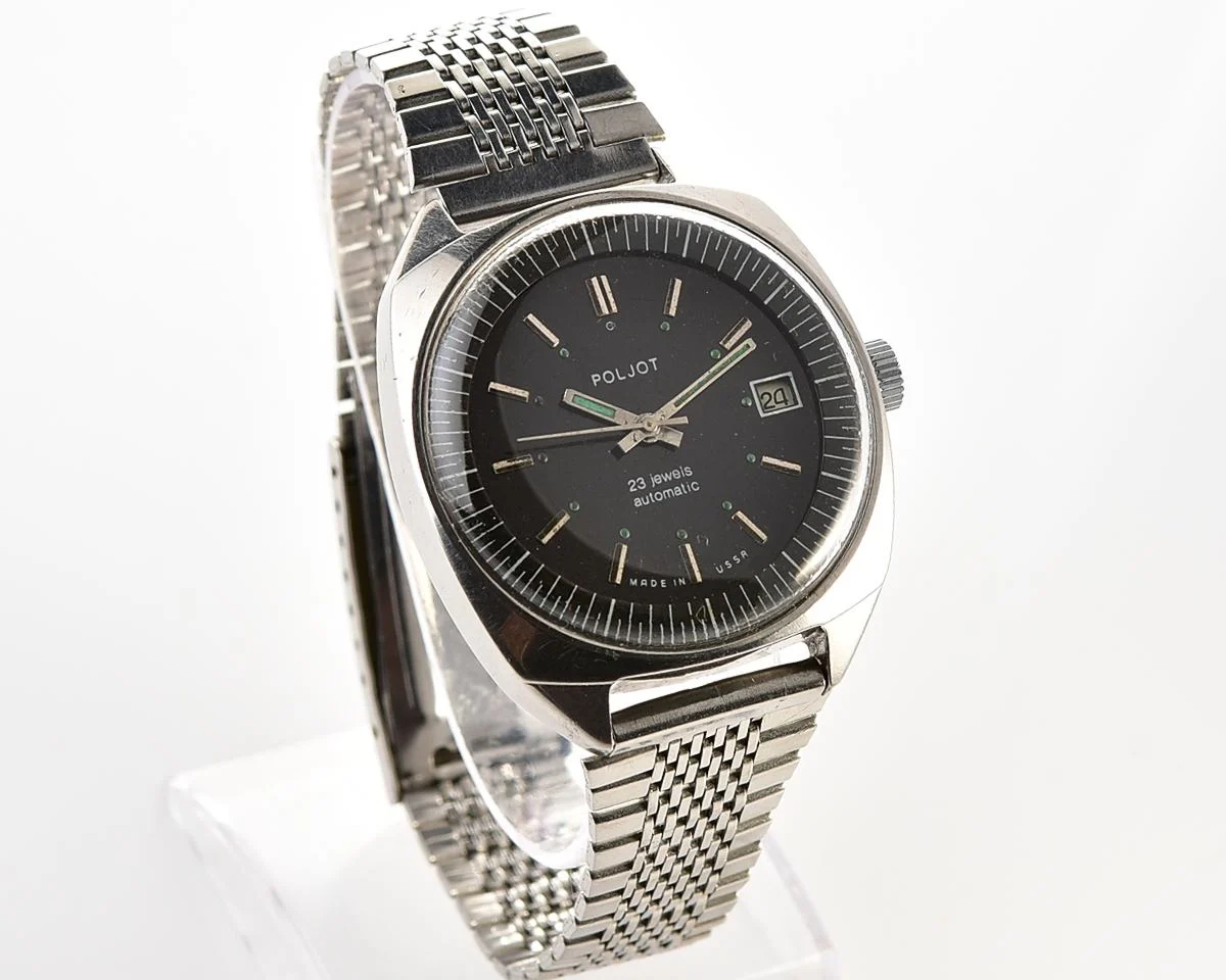 Poljot "55G"(Aeroflot) automatic mechanical watch in stainless steel body