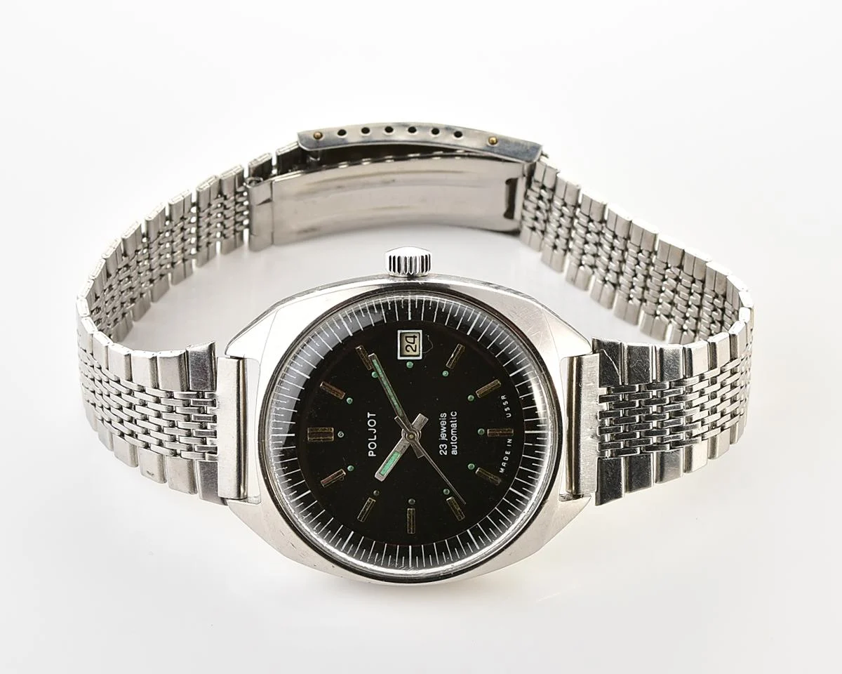 Poljot "55G"(Aeroflot) automatic mechanical watch in stainless steel body