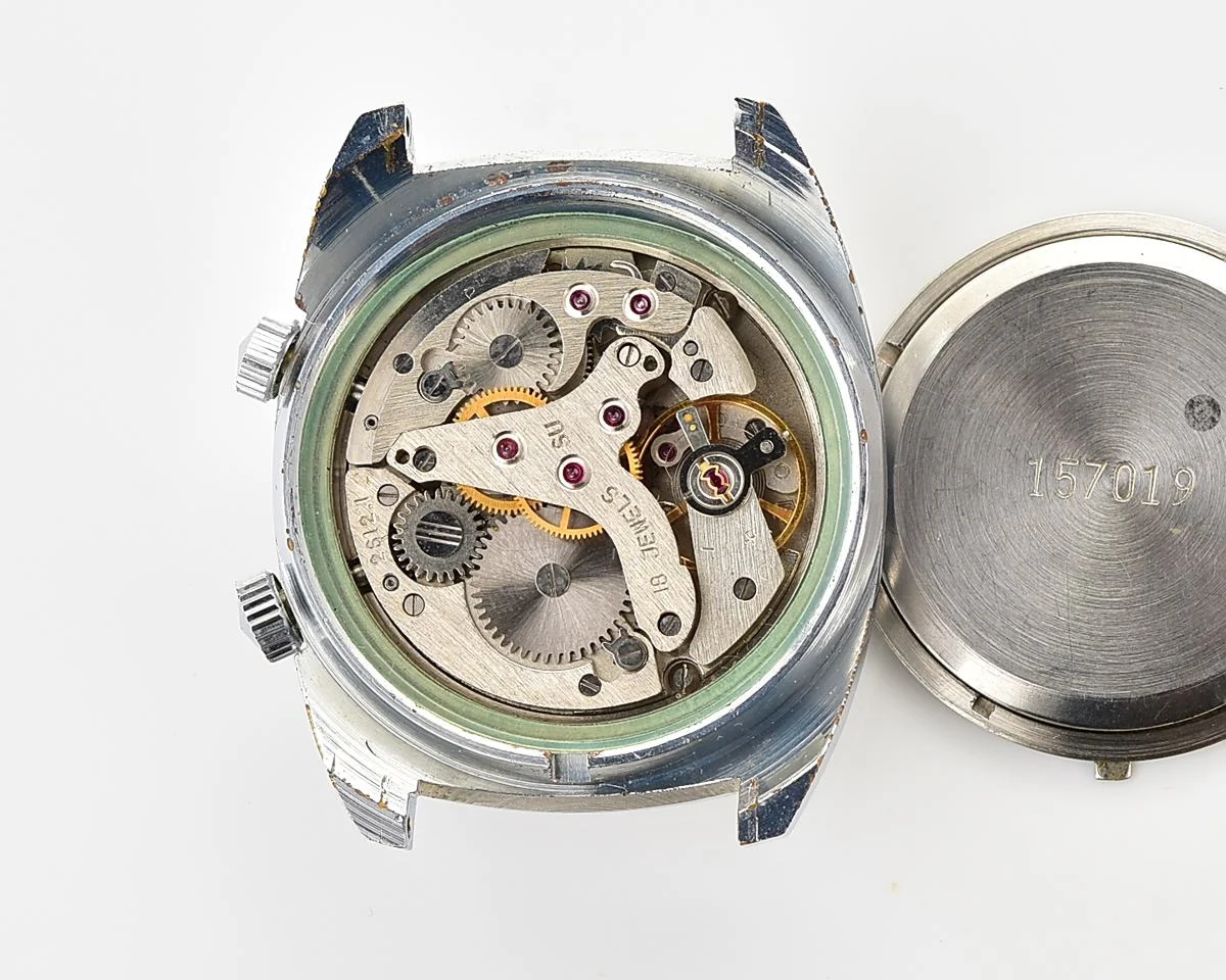 Vintage Soviet Poljot-cricket mechanical watch with alarm function - complete with box & passport!
