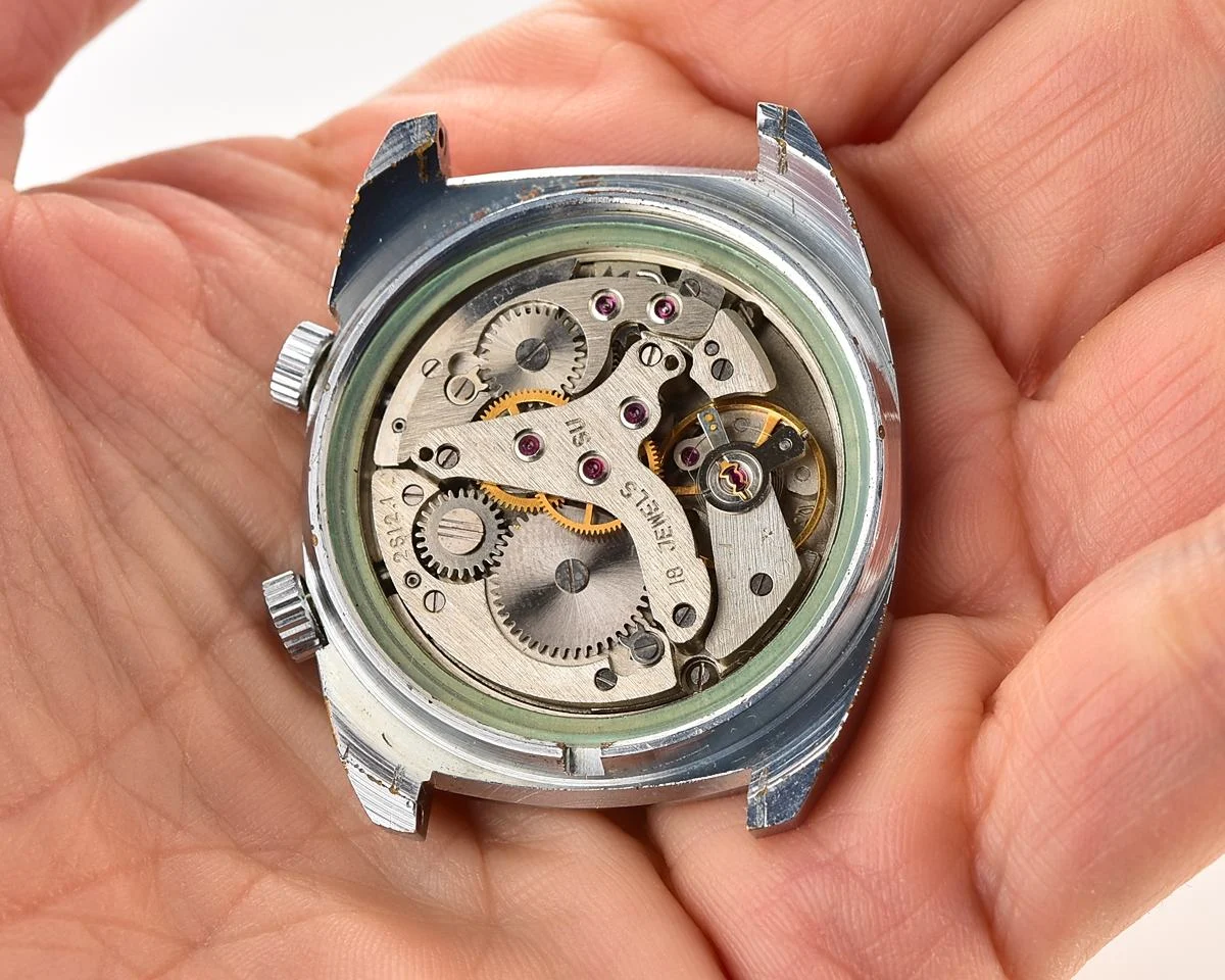 Vintage Soviet Poljot-cricket mechanical watch with alarm function - complete with box & passport!