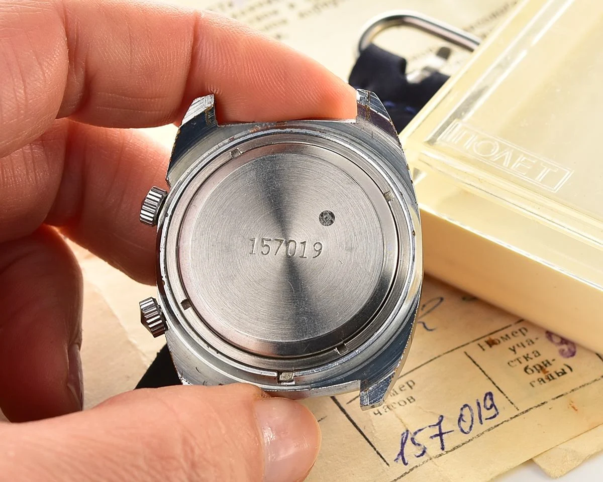 Vintage Soviet Poljot-cricket mechanical watch with alarm function - complete with box & passport!