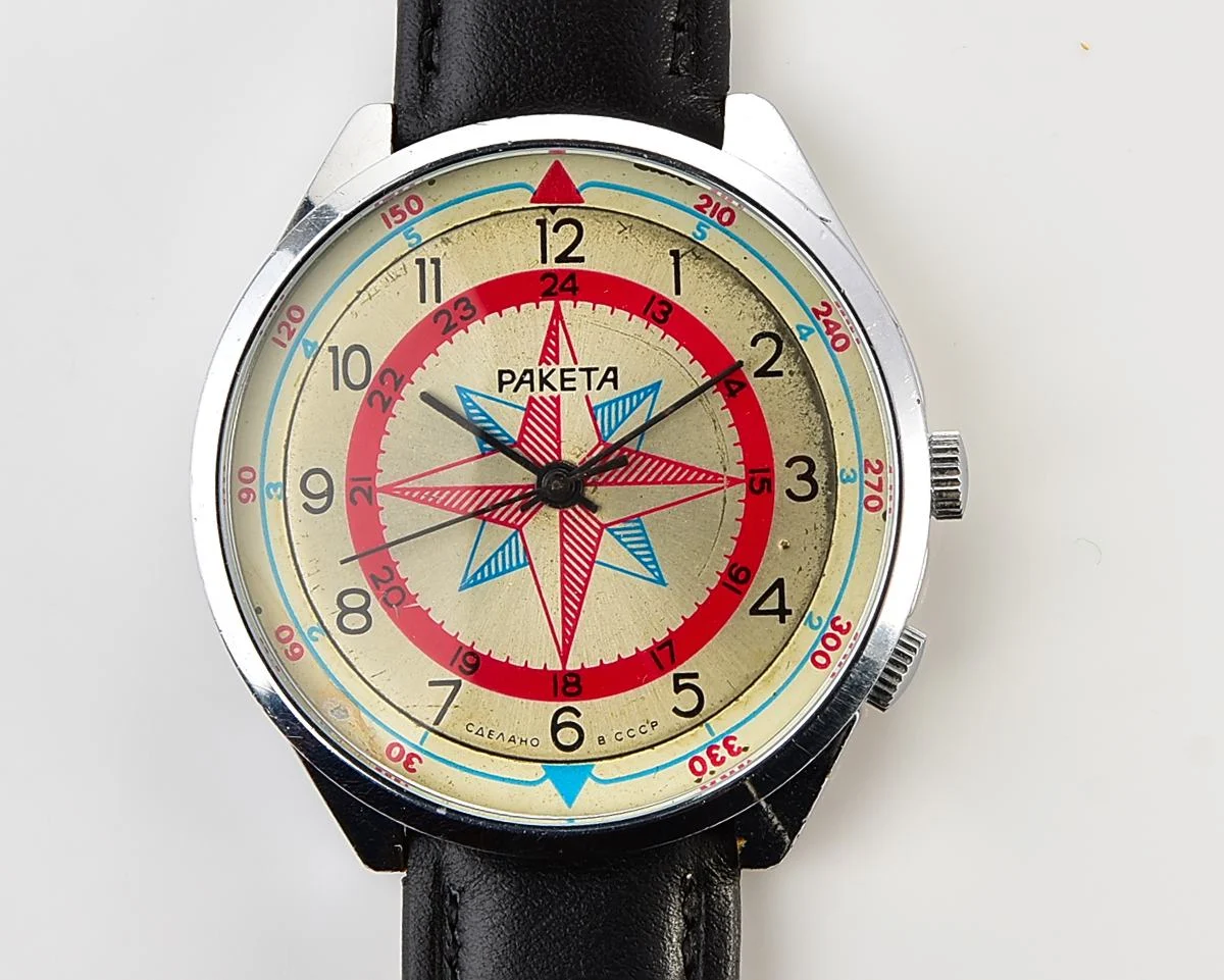 Soviet mechanical Raketa Compass Rose mechanical wristwatch