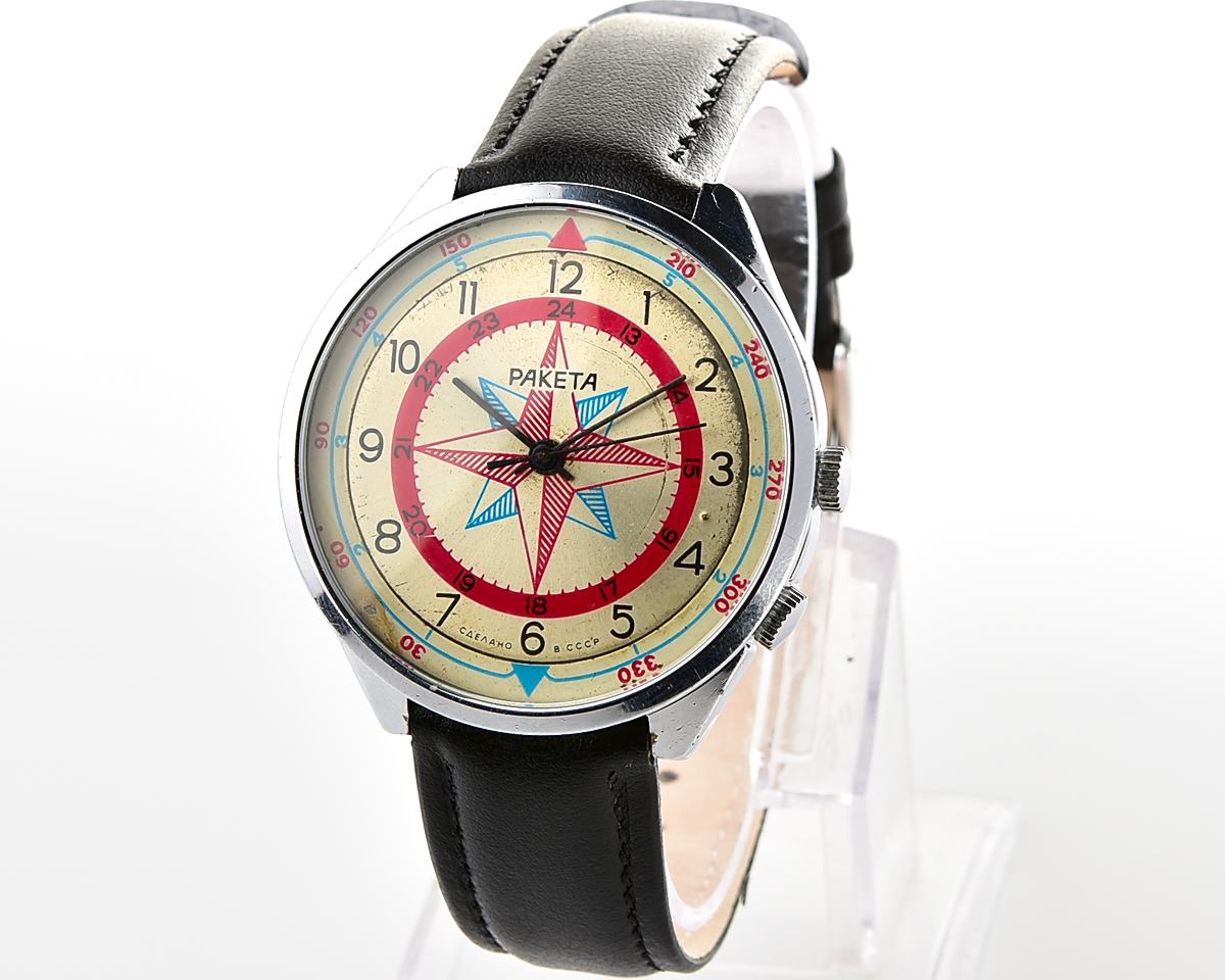 Soviet mechanical RAKETA Compass Rose mechanical wristwatch
