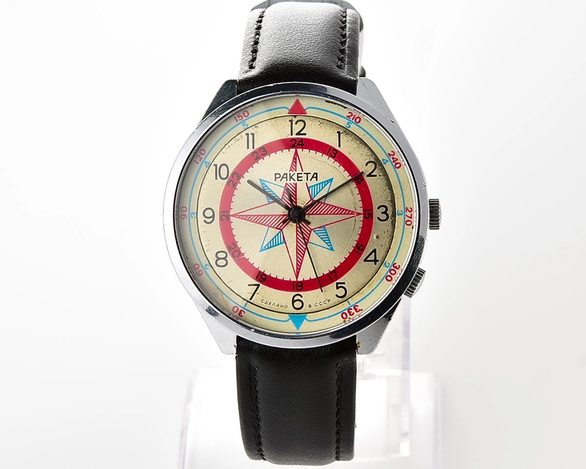 Soviet mechanical Raketa Compass Rose mechanical wristwatch