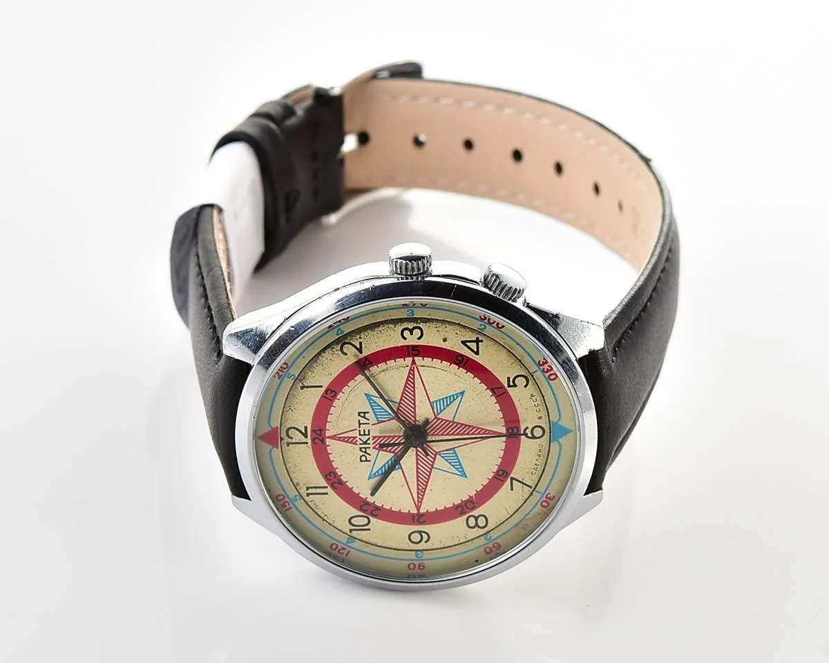 Soviet mechanical Raketa Compass Rose mechanical wristwatch