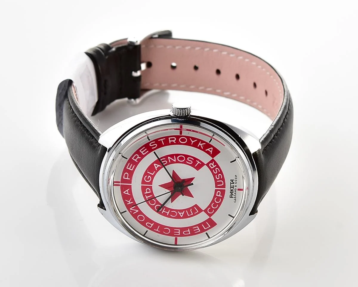 Soviet Raketa Glasnost Perestroika mechanical wristwatch
