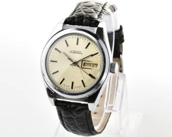 Raketa vintage mechanical wristwatch with double calendar