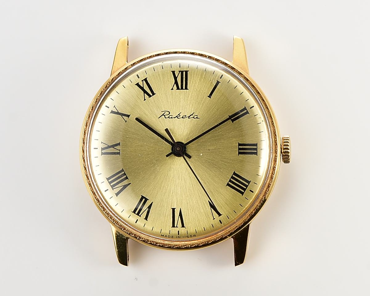 TIME CAPSULE: Vintage gold-plated soviet Raketa watch, export version, New Old Stock(NOS)!