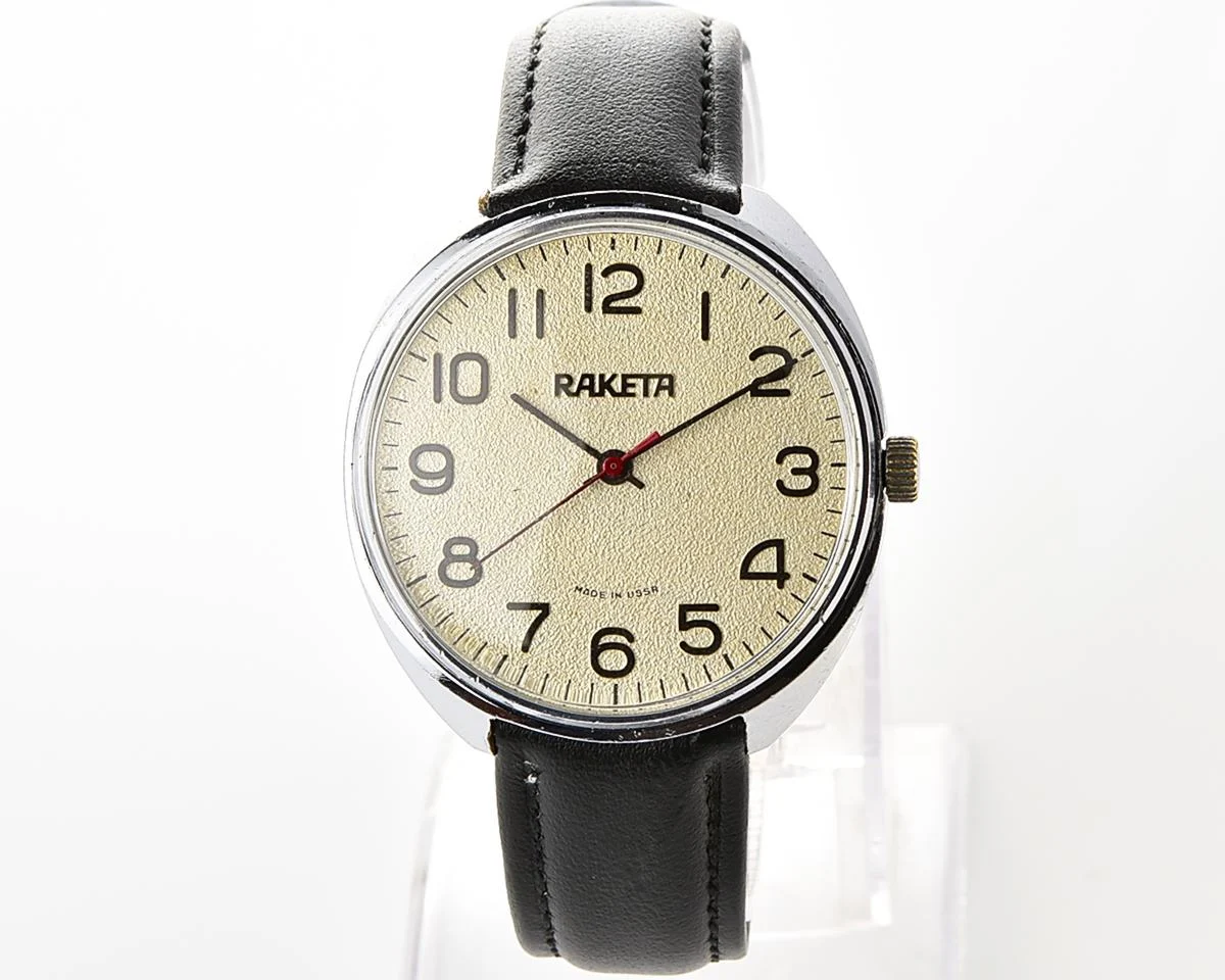 Large Soviet Raketa vintage mechanical wristwatch