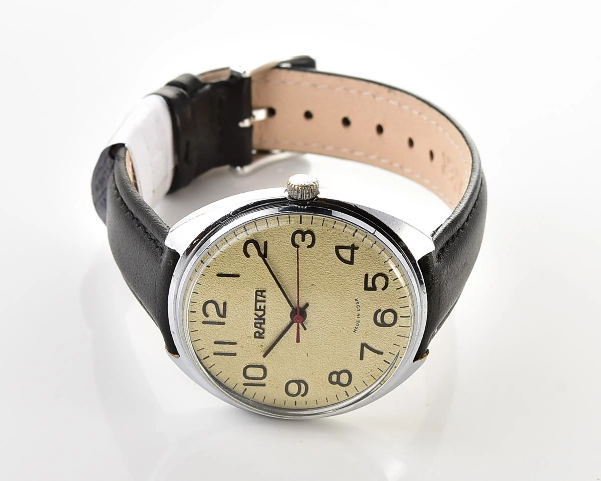 Large Soviet Raketa vintage mechanical wristwatch