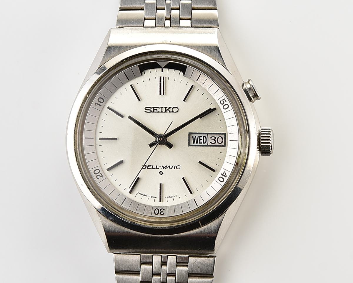 Seiko Bell-Matic 17 jewels mechanical wristwatch with alarm, late production July 1977!