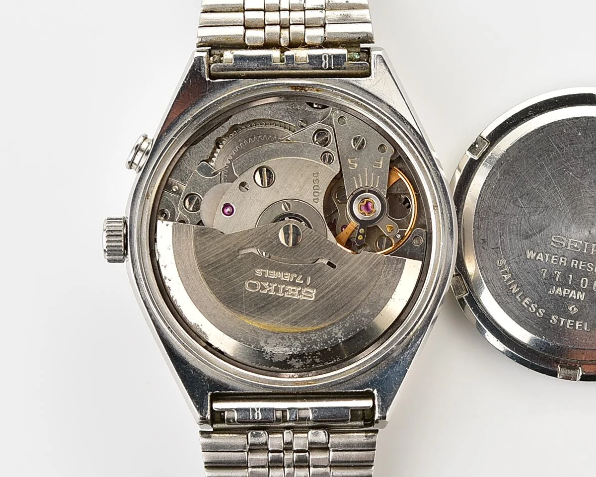 Seiko Bell-Matic 17 jewels mechanical wristwatch with alarm, late production July 1977!