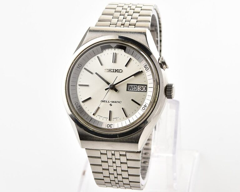 Seiko Bell-Matic 17 jewels mechanical wristwatch with alarm, late production July 1977!