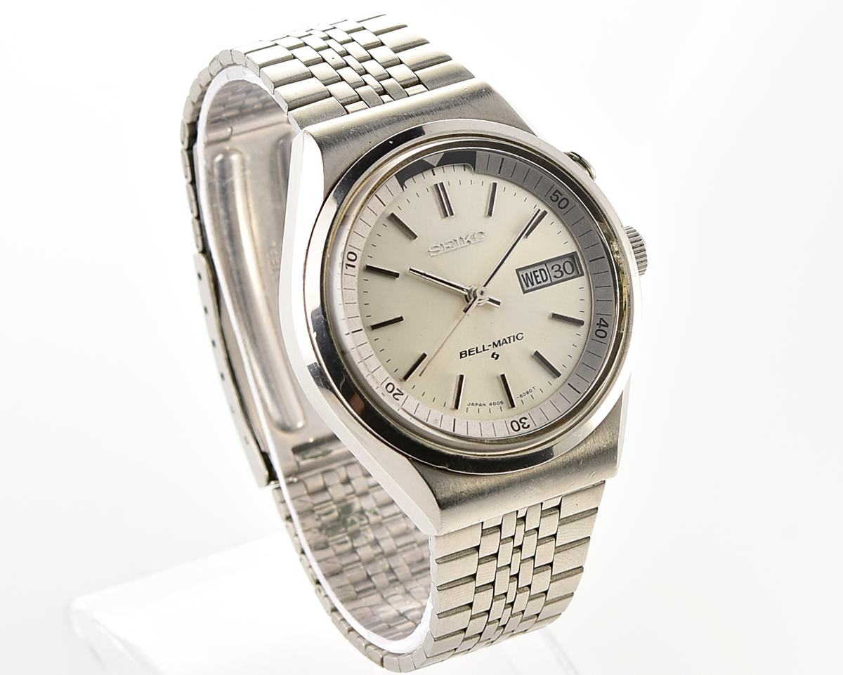 Seiko Bell-Matic 17 jewels mechanical wristwatch with alarm, late production July 1977!