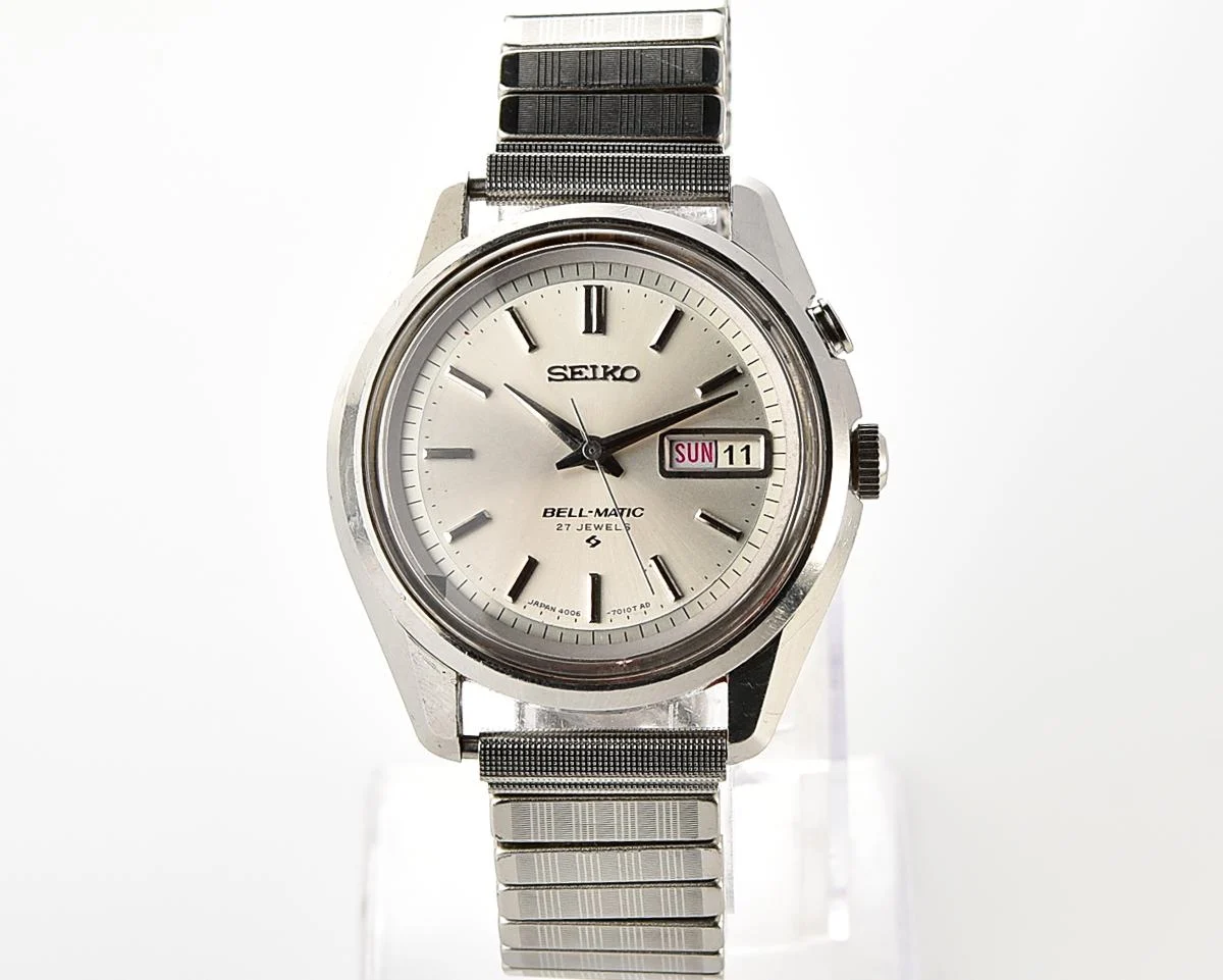 Seiko Bell-Matic 27 jewels mechanical wristwatch with alarm, from March 1968!