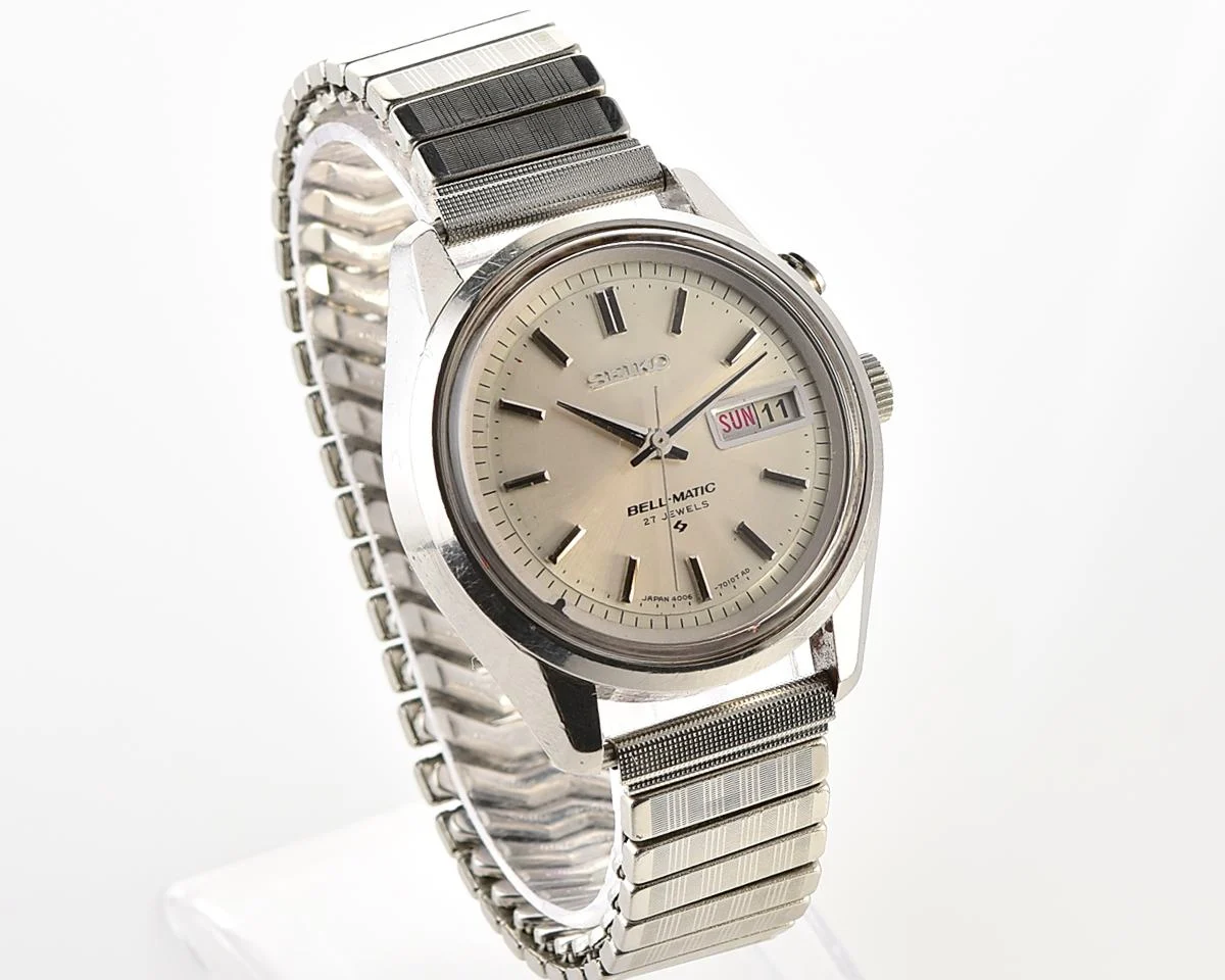 Seiko Bell-Matic 27 jewels mechanical wristwatch with alarm, from March 1968!