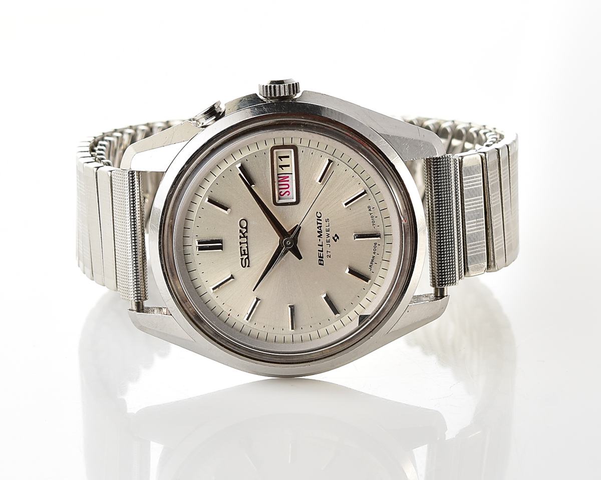 Seiko Bell-Matic 27 jewels mechanical wristwatch with alarm, early