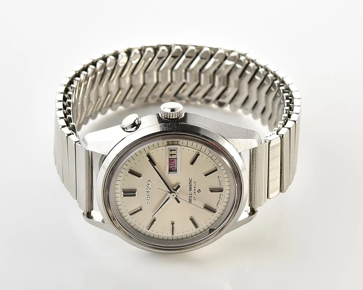 Seiko Bell-Matic 27 jewels mechanical wristwatch with alarm, early