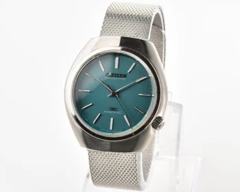 Vintage Citizen Hisonic Tuning Fork – Teal Sunburst Dial from January 1975