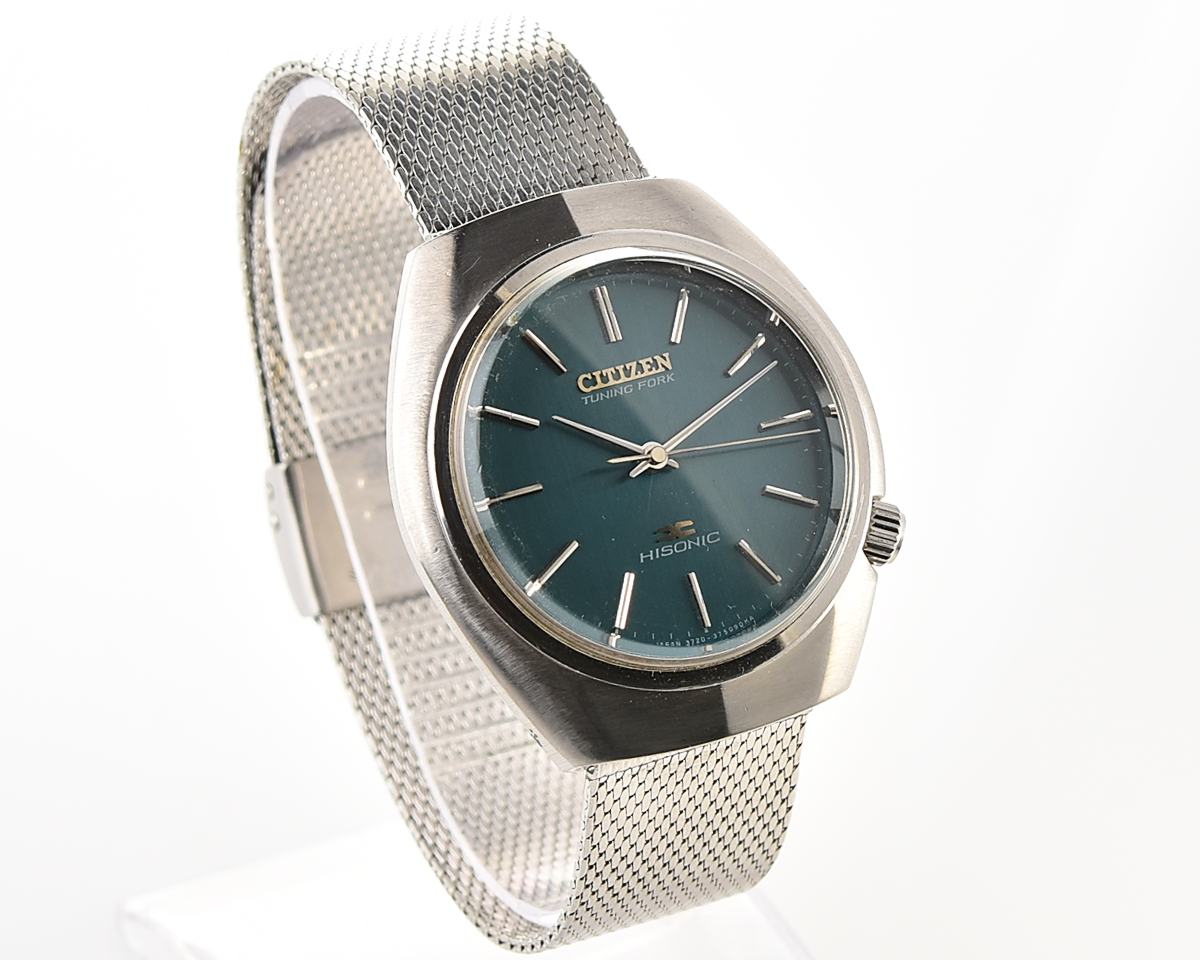 Vintage Citizen Hisonic Tuning Fork – Teal Sunburst Dial from January 1975