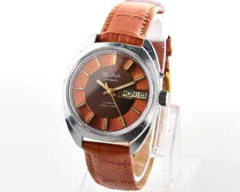 Slava Soviet mechanical self-winding vintage watch with rare "vortex" dial!