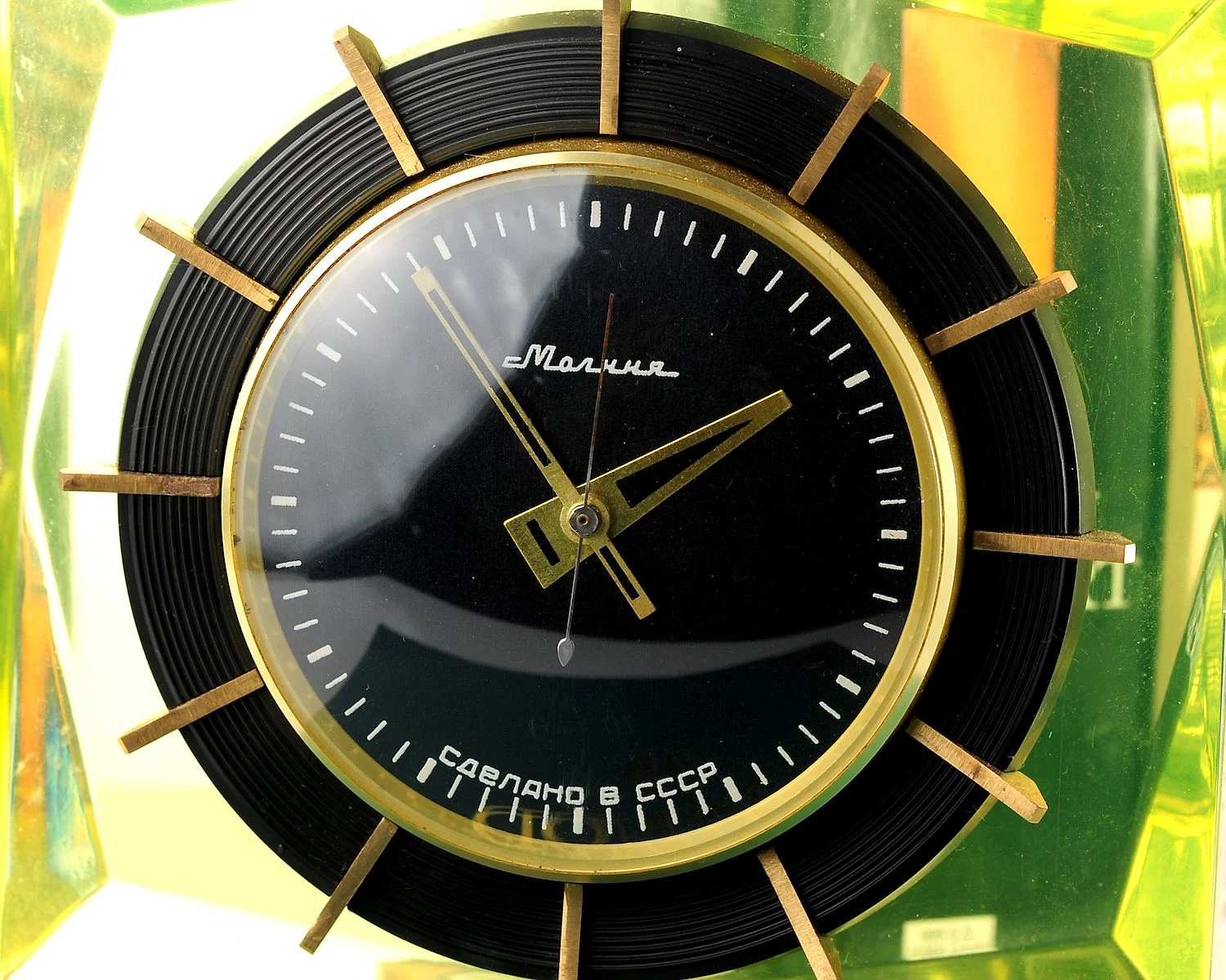 Molnija vintage Soviet mechanical table clock
