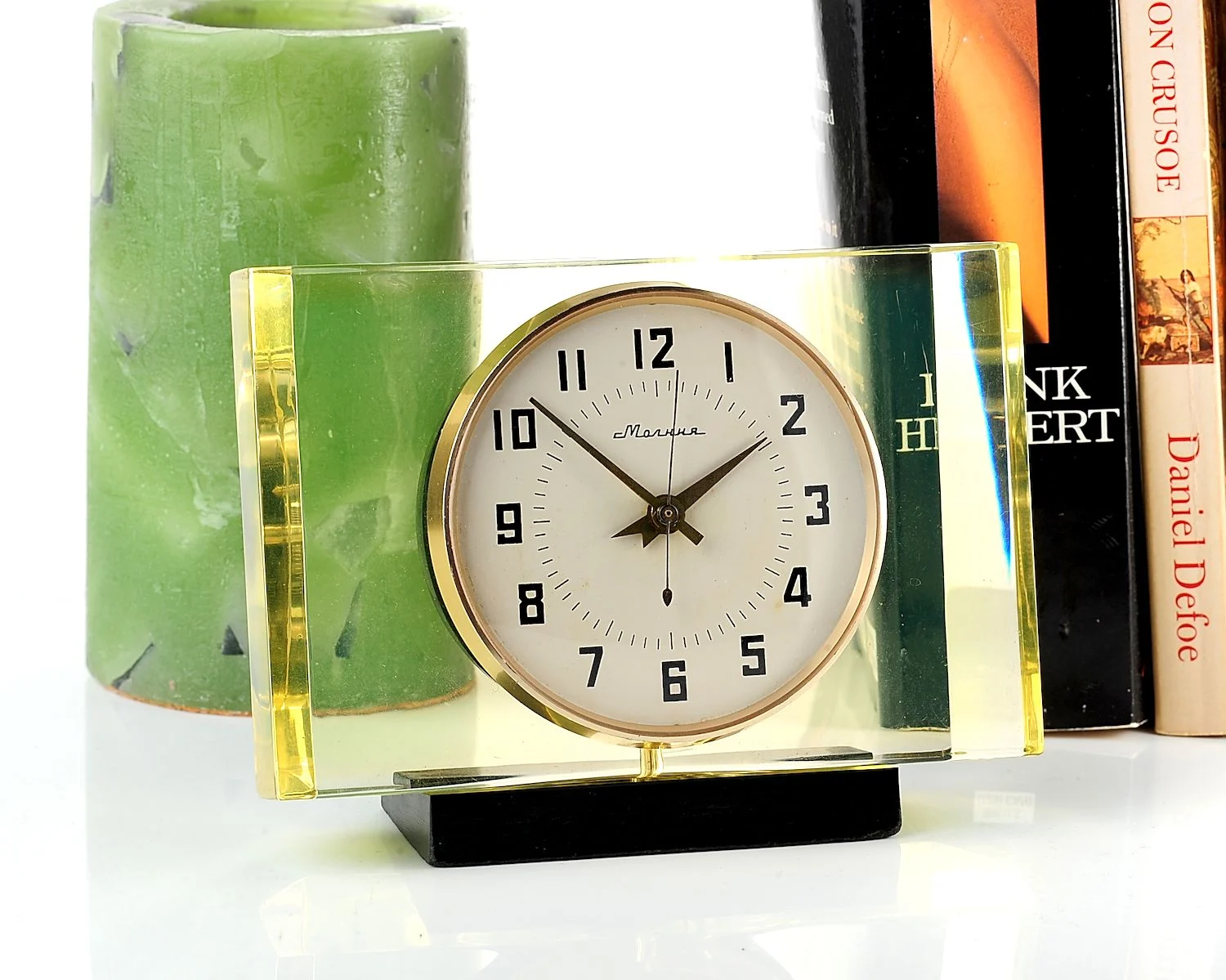 Molnija Soviet vintage mechanical table clock