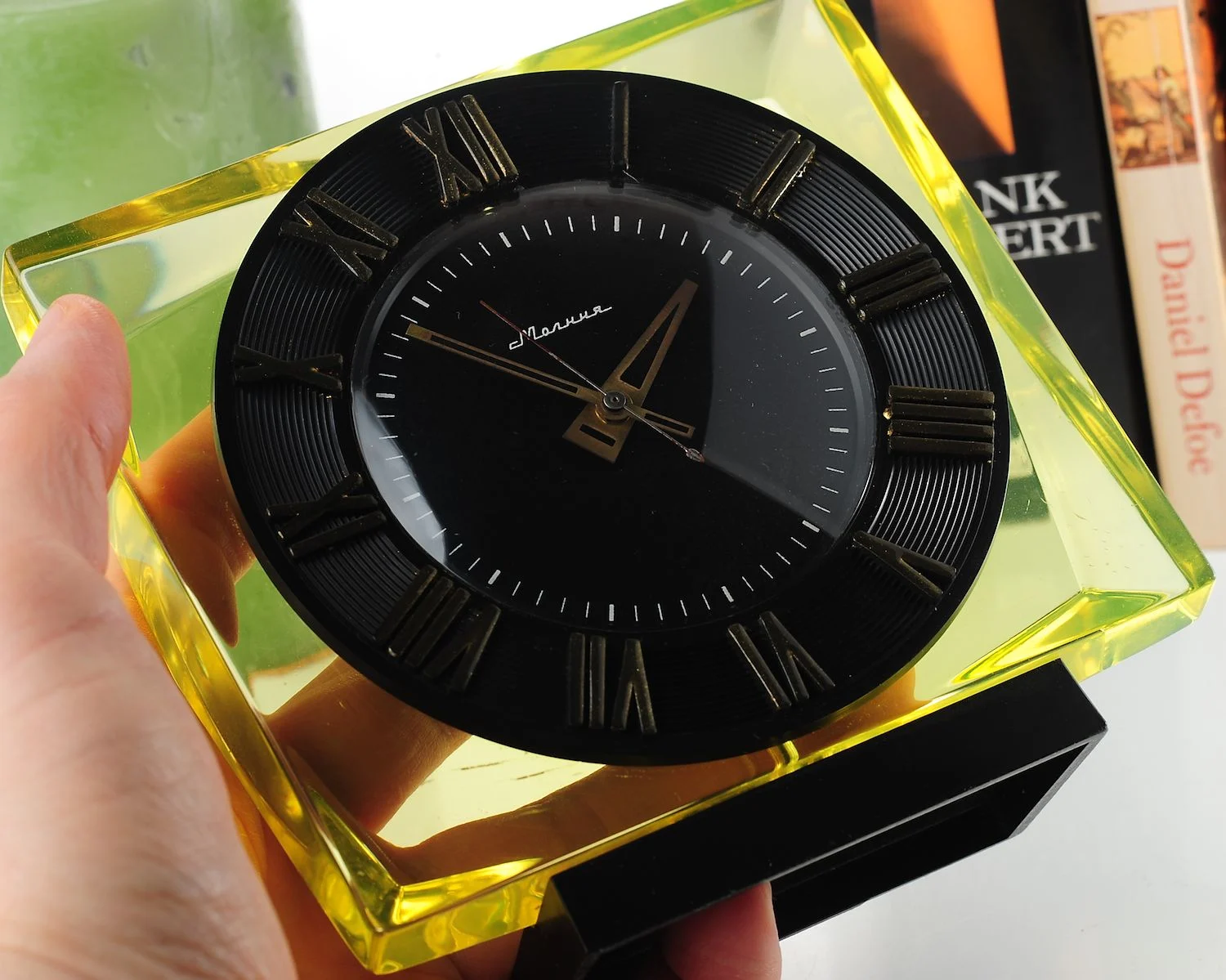 Molnija vintage Soviet mechanical table clock