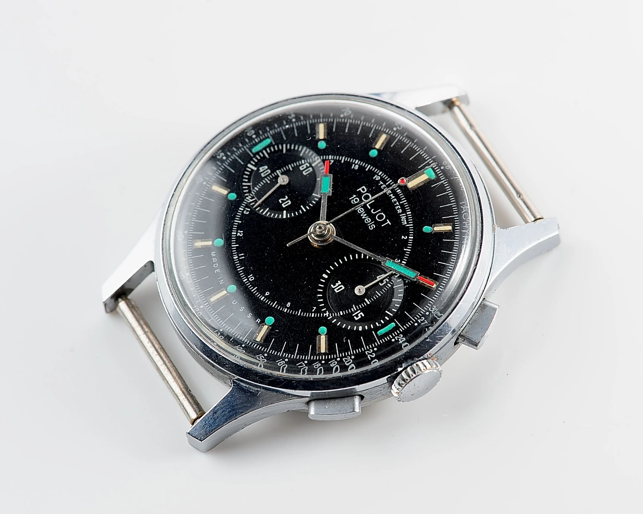 watch Poljot Chronographer 3017 black 16400-SCS_0233
