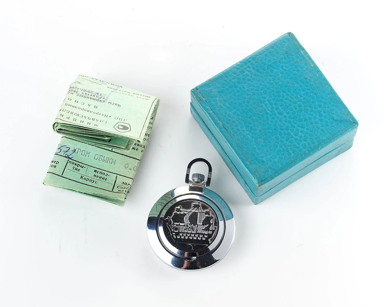 TIME CAPSULE: Vintage Soviet Raketa open face Soviet pocket watch, New Old Stock (NOS)!