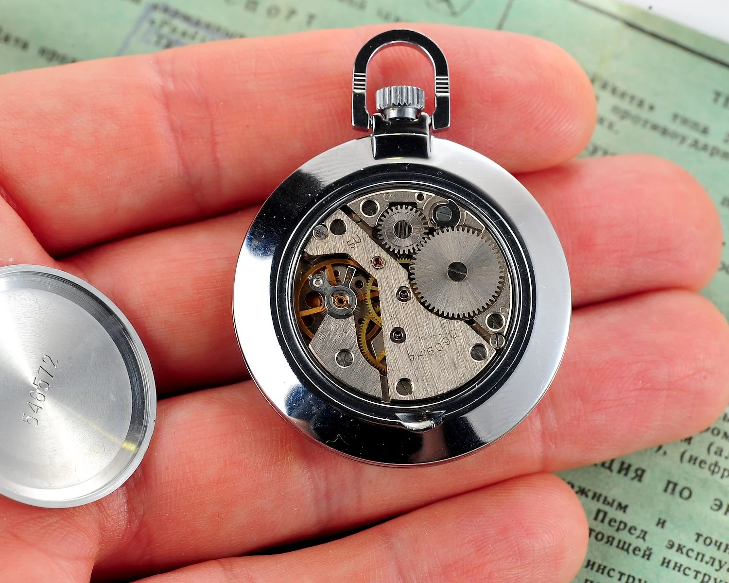 TIME CAPSULE: Vintage Soviet Raketa open face Soviet pocket watch, New Old Stock (NOS)!