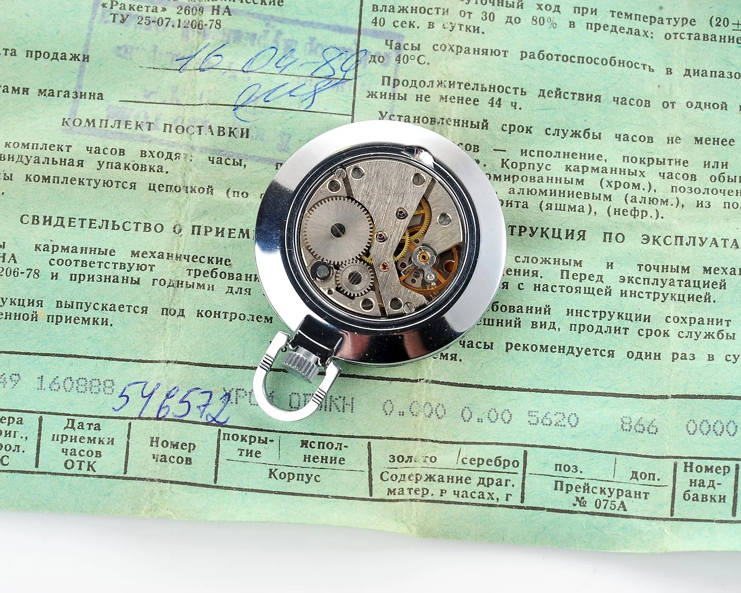 TIME CAPSULE: Vintage Soviet Raketa open face Soviet pocket watch, New Old Stock (NOS)!