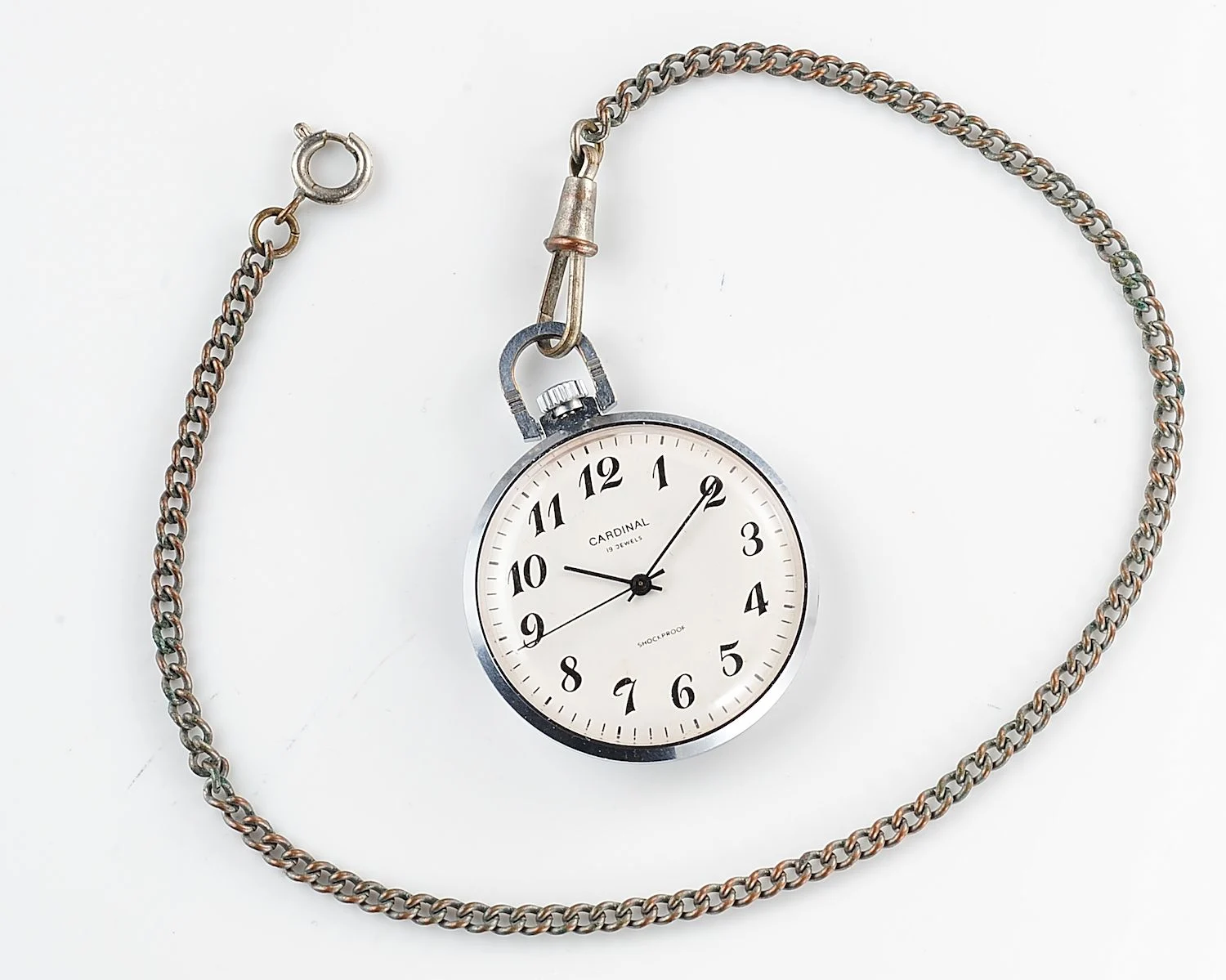 Vintage Soviet Cardinal (export Raketa) open face Soviet pocket watch