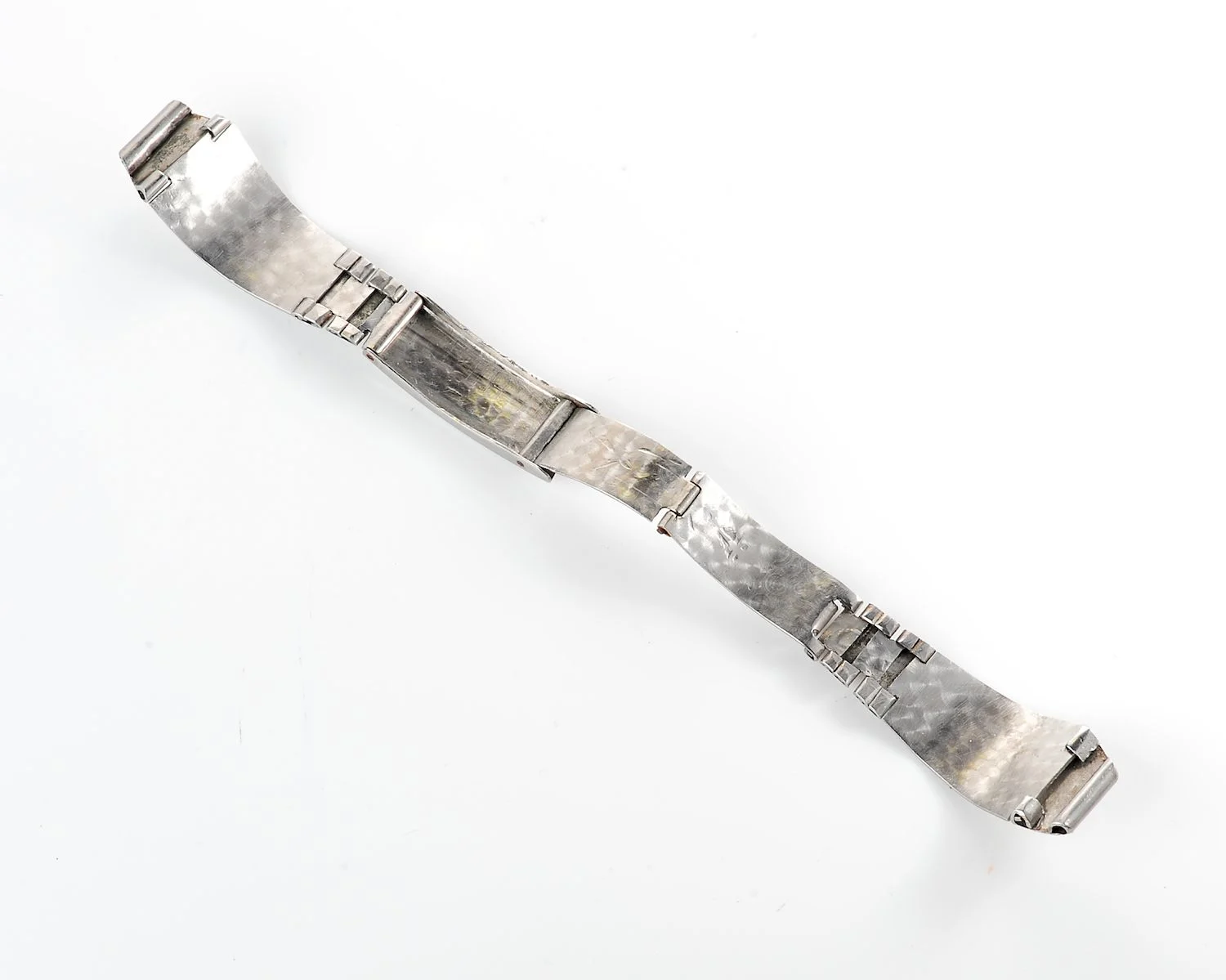 Vintage Soviet ornate stainless steel watch bracelet