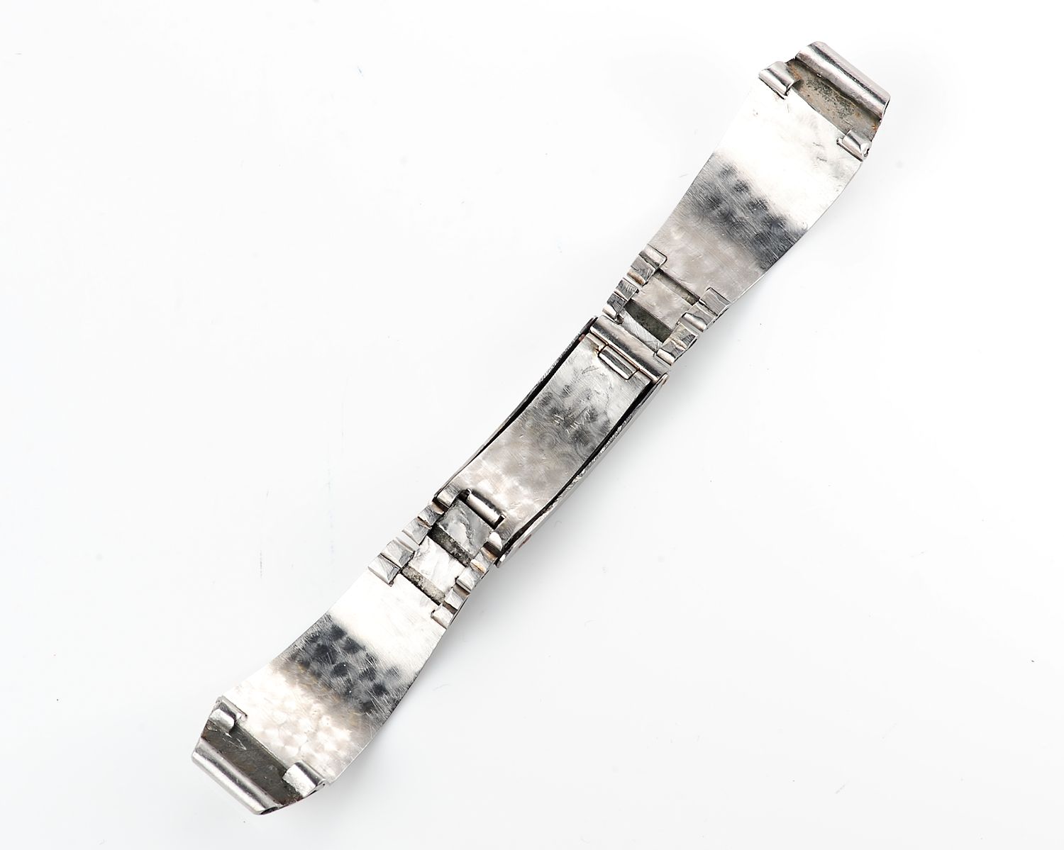 Vintage soviet ornate stainless steel watch bracelet