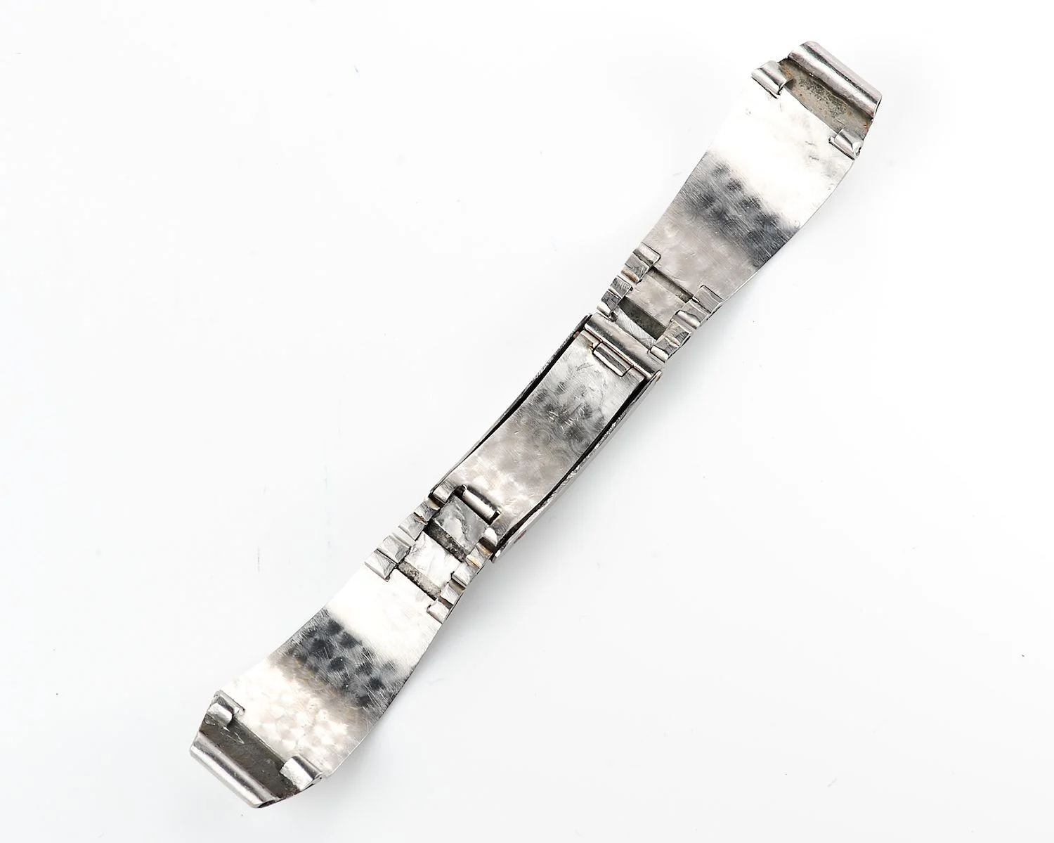 Vintage Soviet ornate stainless steel watch bracelet