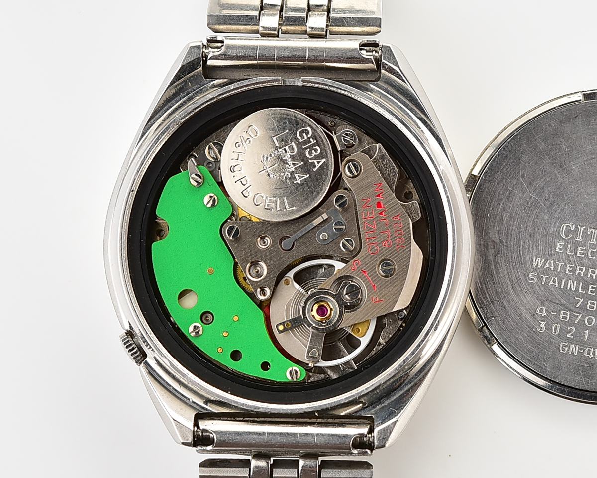 Vintage 1973 Citizen Cosmotron Electronic 7802A Hi-Beat JDM Watch - Deep Forest Green Dial with Original Jubilee-Style Signed Bracelet