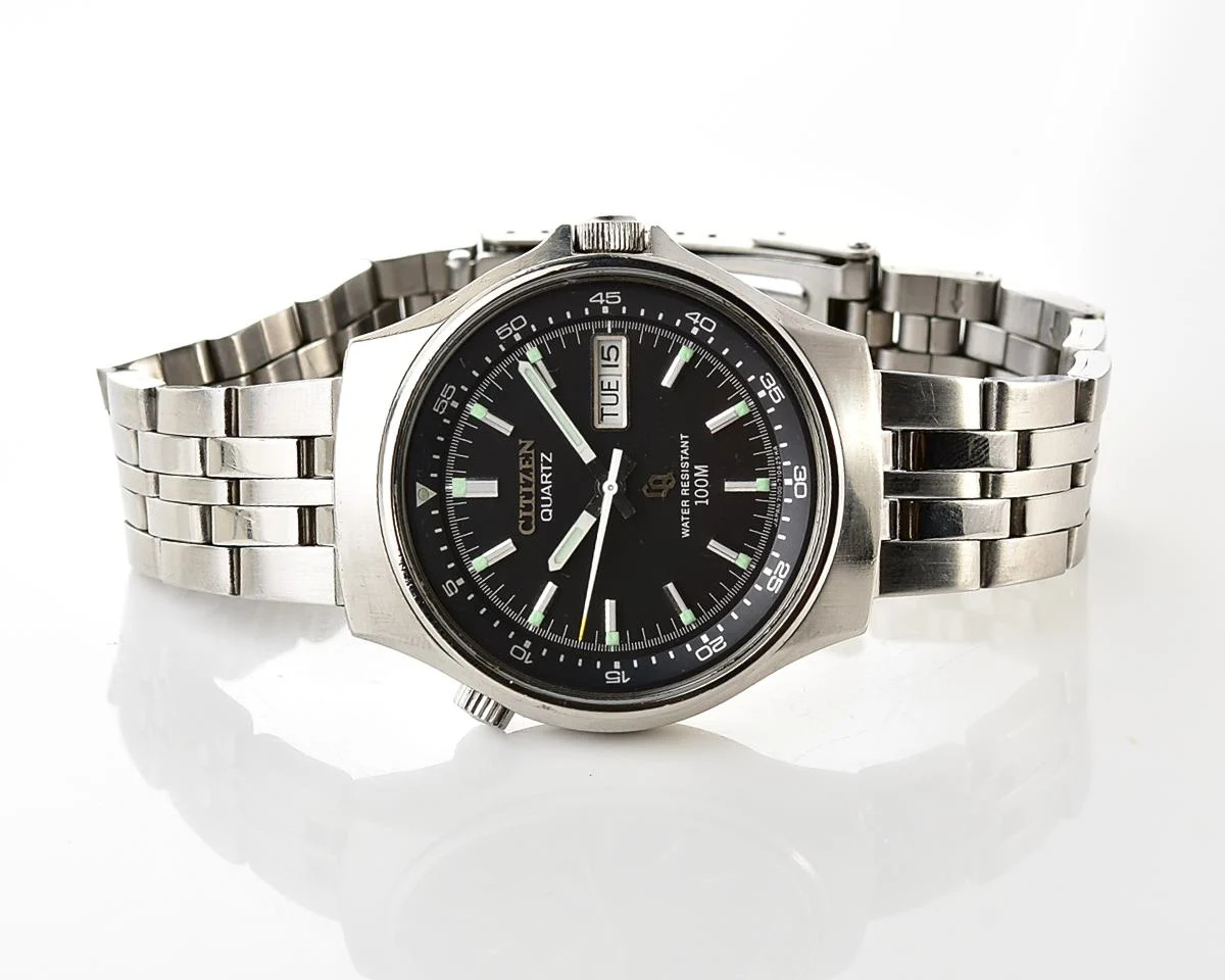 Vintage Citizen Quartz CQ – Black Dial Day-Date 100M Twin-Crown from October 1978