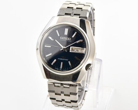 Vintage Citizen Hisonic Tuning Fork – Blue Sunburst Day-Date from 1973