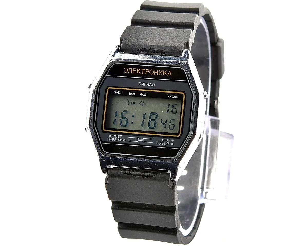 Digital vintage USSR wristwatch Elektronika-52 Signal