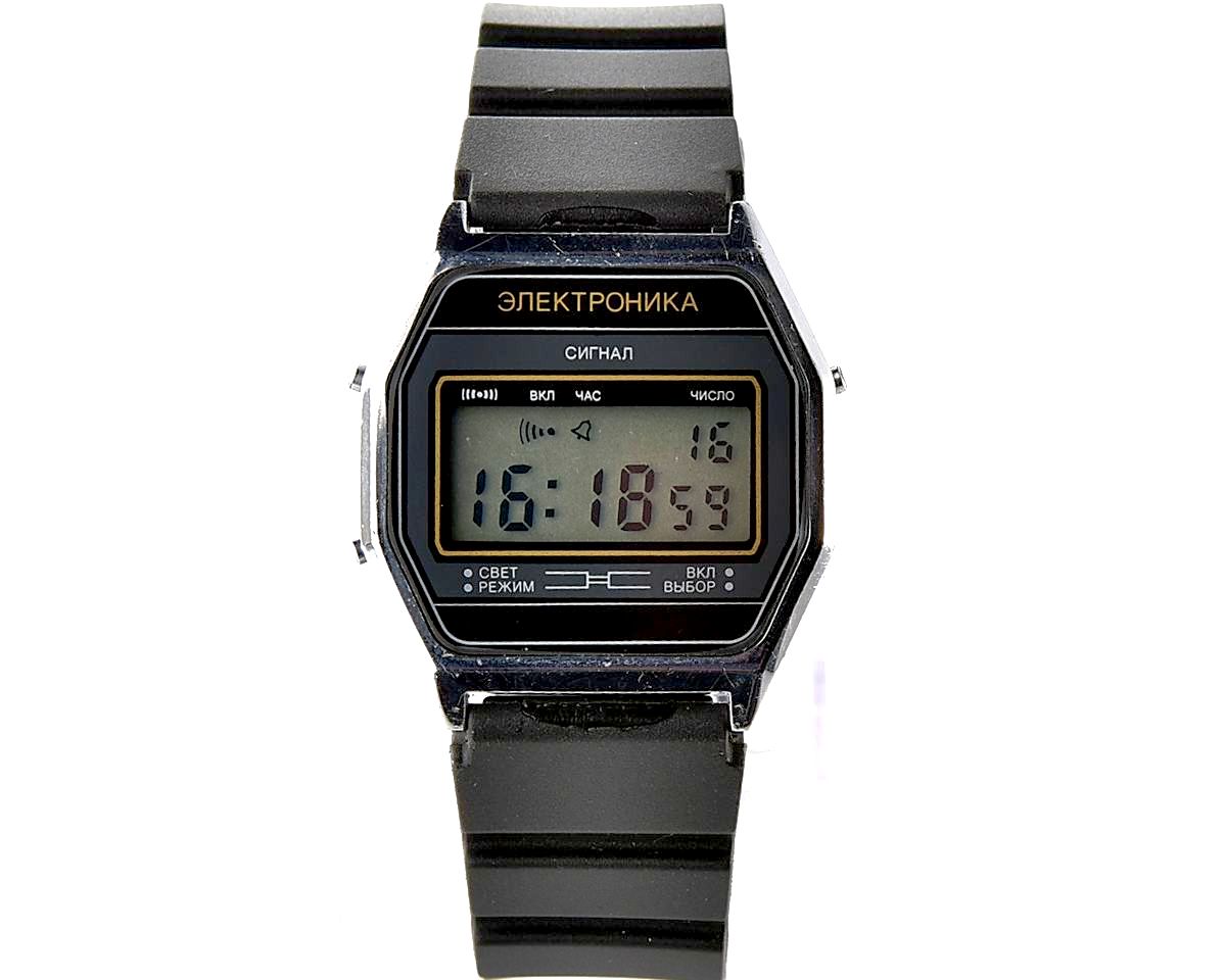 Digital vintage USSR wristwatch Elektronika-52 Signal