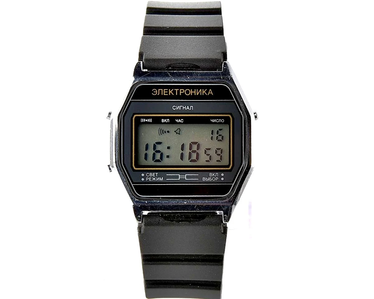 Digital vintage USSR wristwatch Elektronika-52 Signal