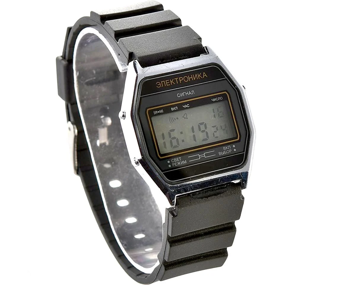 Digital vintage USSR wristwatch Elektronika-52 Signal