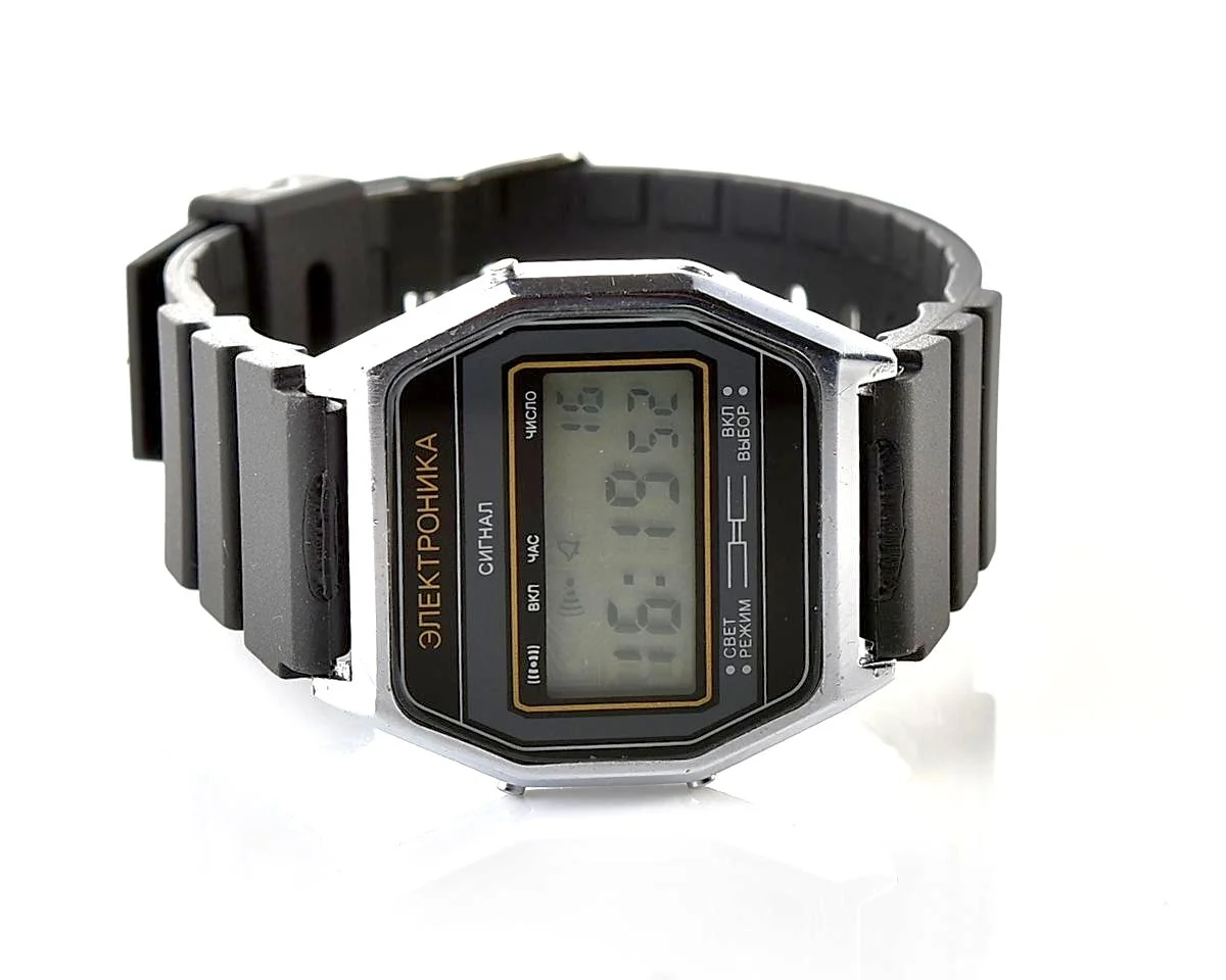 Digital vintage USSR wristwatch Elektronika-52 Signal