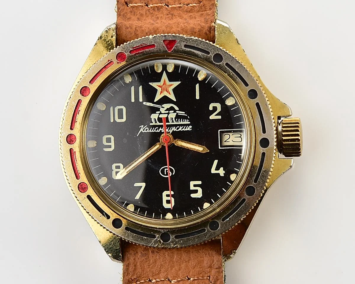 Vostok Komandirskie Tank mechanical wristwatch