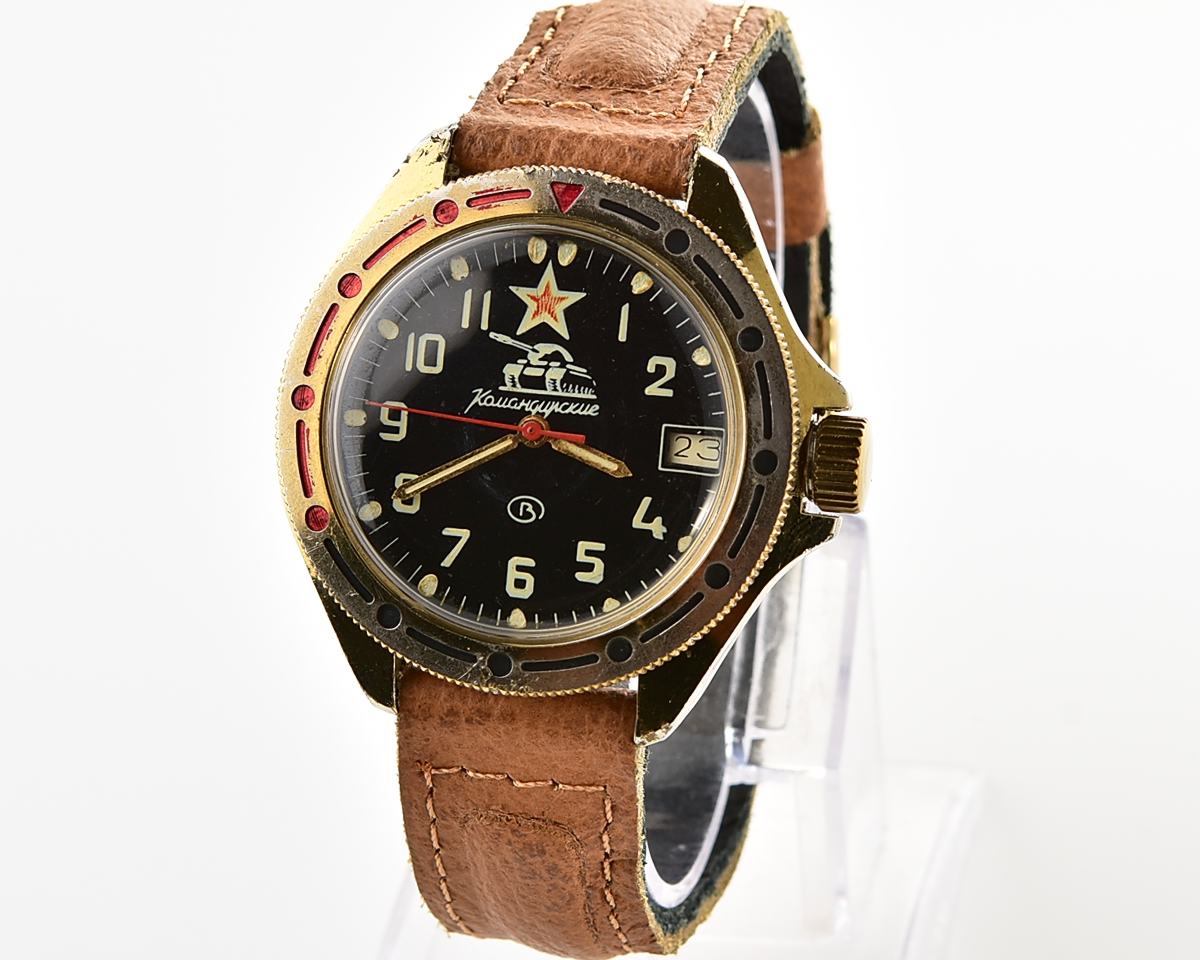 Vostok Komandirskie TANK mechanical wristwatch
