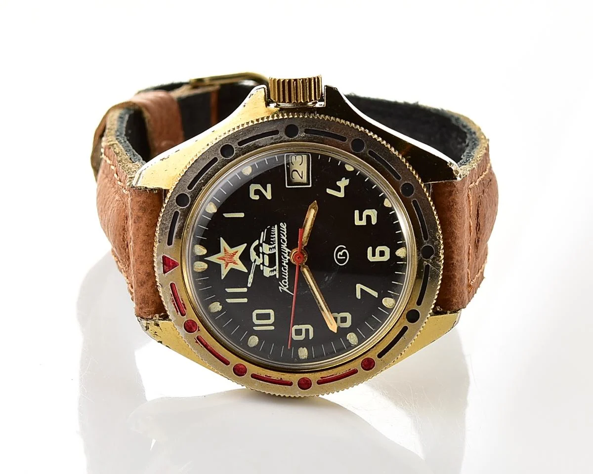 Vostok Komandirskie Tank mechanical wristwatch