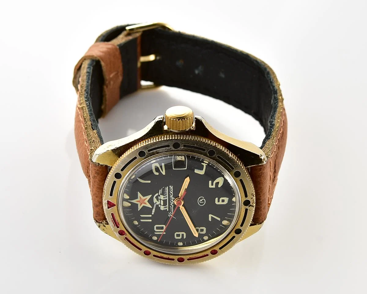 Vostok Komandirskie Tank mechanical wristwatch