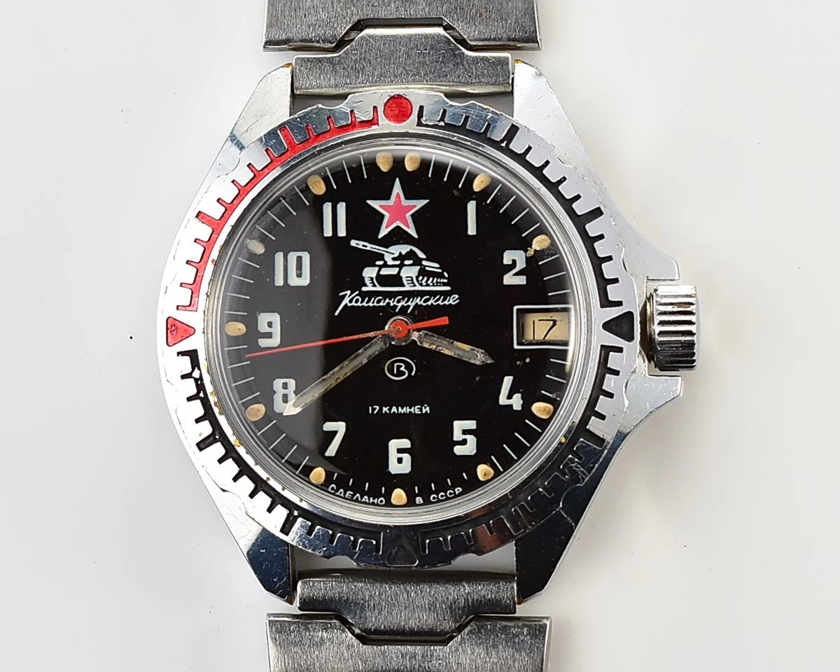 Soviet Vostok Komandirskie Tank mechanical wristwatch